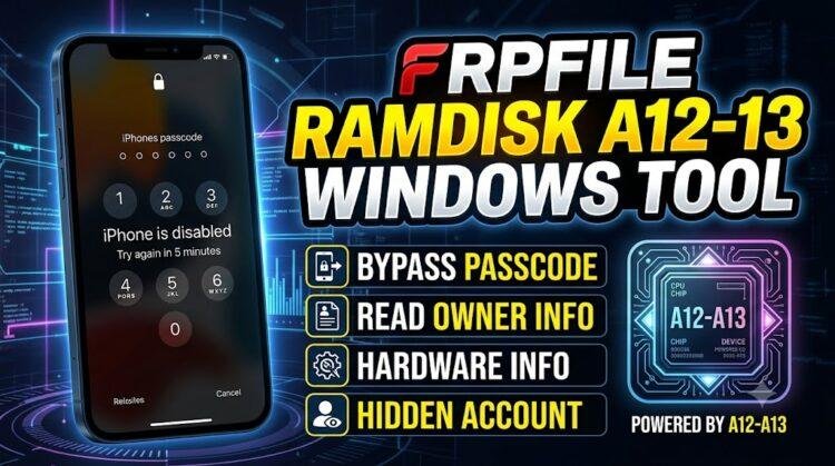 FRPFILE RAMDISK TOOL BYPASS HELLO E PASSCODE A12-A13